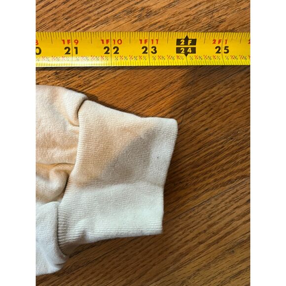 TALENTLESS Cream 100% Cotton Pullover Sweatshirt Hoodie Top  Mens Size Medium - Picture 10 of 10